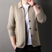 🍂Seasonal Specials❄️Men's Lapel Knitted Long Sleeve Coat