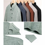 ✨New Arrival✨Men’s Elegant Casual 3-button Lapel Collar Long-sleeve T-shirt