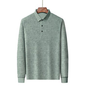 ✨New Arrival✨Men’s Elegant Casual 3-button Lapel Collar Long-sleeve T-shirt
