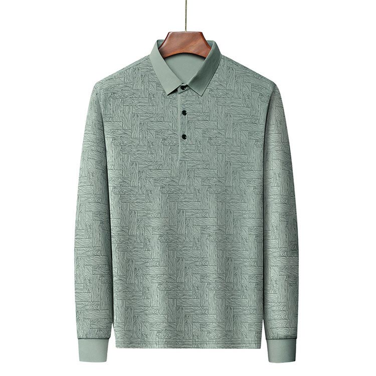✨New Arrival✨Men’s Elegant Casual 3-button Lapel Collar Long-sleeve T-shirt