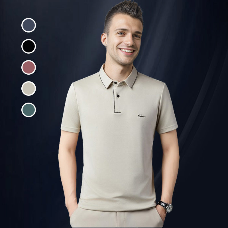 ✨2025 New Arrivals✨Men's Ice Silk Business Casual Lapel Shirt👚