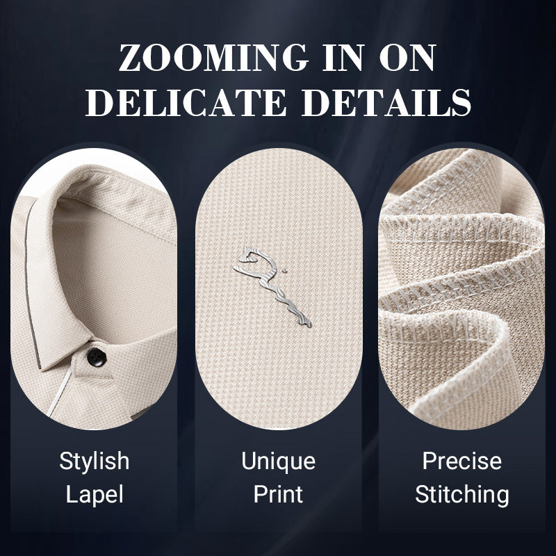 ✨2025 New Arrivals✨Men's Ice Silk Business Casual Lapel Shirt👚