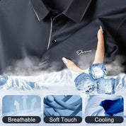 ✨2025 New Arrivals✨Men's Ice Silk Business Casual Lapel Shirt👚
