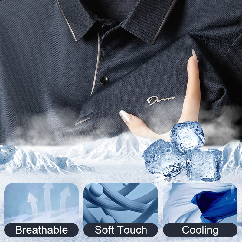 ✨2025 New Arrivals✨Men's Ice Silk Business Casual Lapel Shirt👚