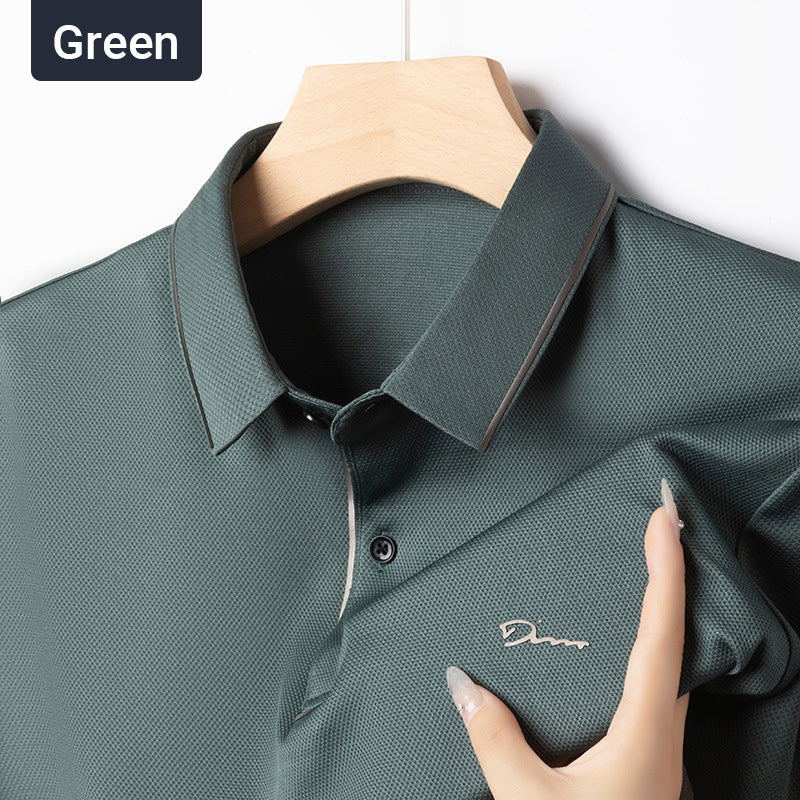✨2025 New Arrivals✨Men's Ice Silk Business Casual Lapel Shirt👚