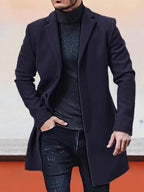 👔 Men's Classic Single Row Buckle Solid Color Jacket - Timeless Daily Essential 50% OFF