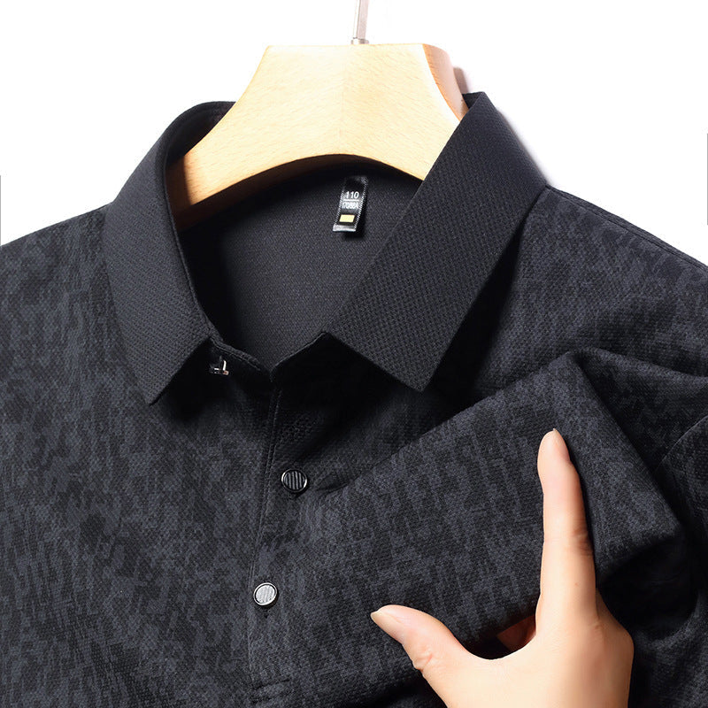 🔥HOT SALE 50%OFF🔥Fliwos Men's Business Casual Lapel Long Sleeve T-Shirt