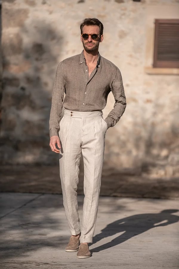 🔥2025 HOT SALE🔥✨Fliwos Men's Solid Color Straight Casual Trousers