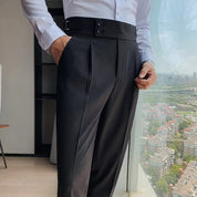 🔥2025 HOT SALE🔥✨Fliwos Men's Solid Color Straight Casual Trousers