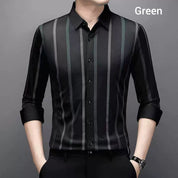 Men's Thickened Striped Lapel Button Down Shirts