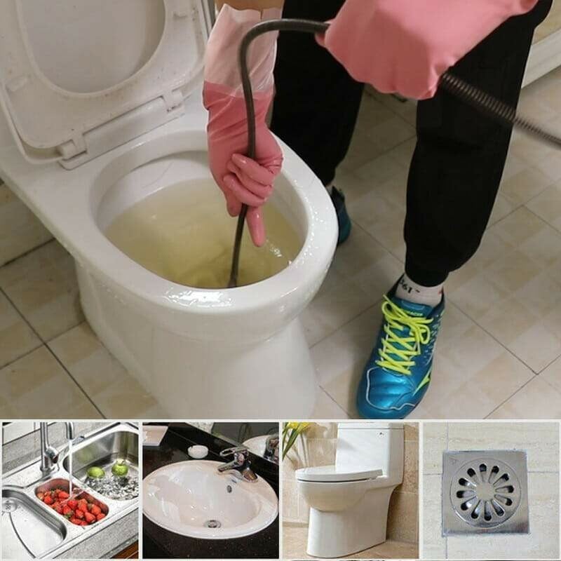 🔥HOT SALE🔥Electric Drain Dredging Spring - Professional Auger Cable for Unclogging Sinks, Bathtubs & Sewer Pipes