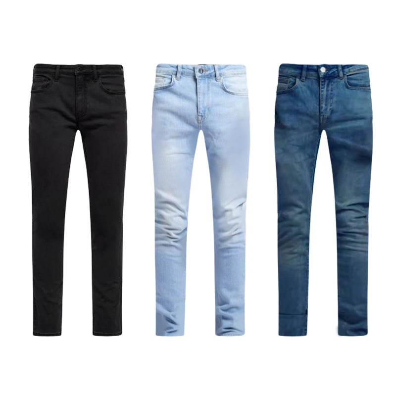 Men's Multicolor Slim Fit Stretch Jeans