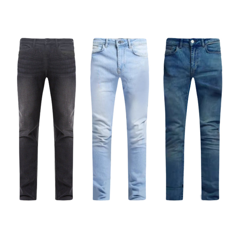 Men's Multicolor Slim Fit Stretch Jeans