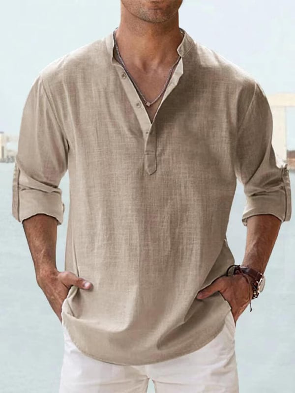 🔥2025 NEW SALES🔥Men's linen casual long-sleeved shirt