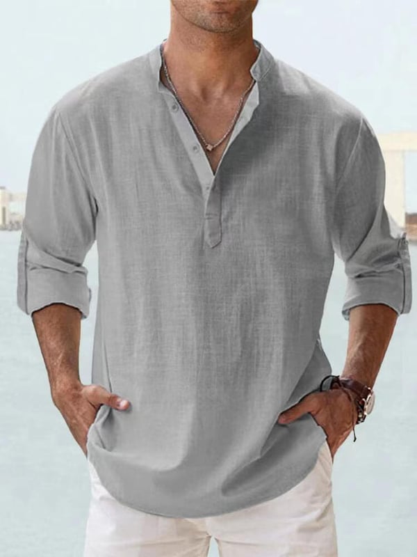 🔥2025 NEW SALES🔥Men's linen casual long-sleeved shirt