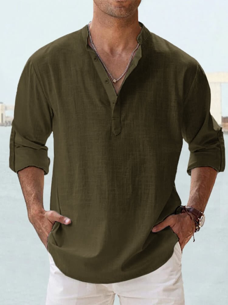 🔥2025 NEW SALES🔥Men's linen casual long-sleeved shirt