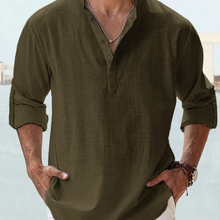 🔥2025 NEW SALES🔥Men's linen casual long-sleeved shirt