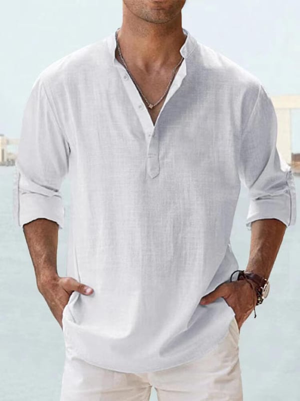 🔥2025 NEW SALES🔥Men's linen casual long-sleeved shirt