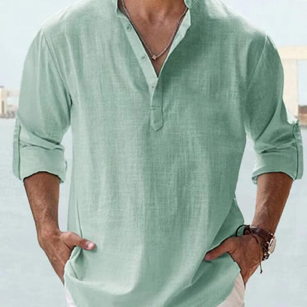 🔥2025 NEW SALES🔥Men's linen casual long-sleeved shirt