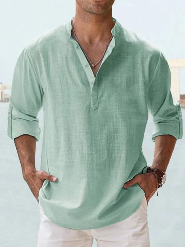 🔥2025 NEW SALES🔥Men's linen casual long-sleeved shirt