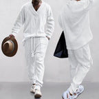 Men's Knitted 2-Piece Set - Sweatshirt & Joggers