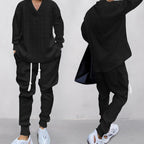 Men's Knitted 2-Piece Set - Sweatshirt & Joggers