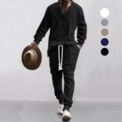 💥Arrived Today💥Men's 2-Piece V-Neck Baggy Sweatshirt & Joggers Set