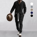 Men's Knitted 2-Piece Set - Sweatshirt & Joggers