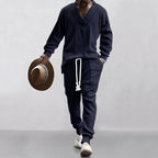 Men's Knitted 2-Piece Set - Sweatshirt & Joggers