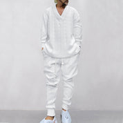 💥Arrived Today💥Men's 2-Piece V-Neck Baggy Sweatshirt & Joggers Set