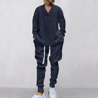 Men's Knitted 2-Piece Set - Sweatshirt & Joggers