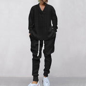 💥Arrived Today💥Men's 2-Piece V-Neck Baggy Sweatshirt & Joggers Set