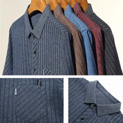 🔥2025 New Arrival🔥Men's Classic Striped Short Sleeve Button-Up Shirt