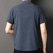 🔥2025 New Arrival🔥Men's Classic Striped Short Sleeve Button-Up Shirt