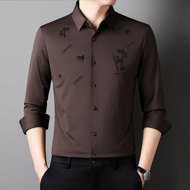 🔥2025 NEW-60% OFF🎍Men's Bamboo Print Casual Business Shirt👔