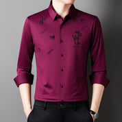 🔥2025 NEW-60% OFF🎍Men's Bamboo Print Casual Business Shirt👔