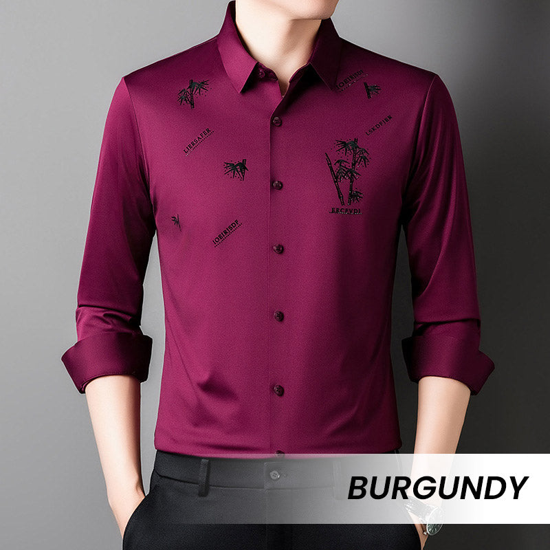 🔥2025 NEW-60% OFF🎍Men's Bamboo Print Casual Business Shirt👔