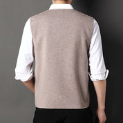 🌟Business Style🌟Men's Fashion Knitted Button Wool Sweater Vest