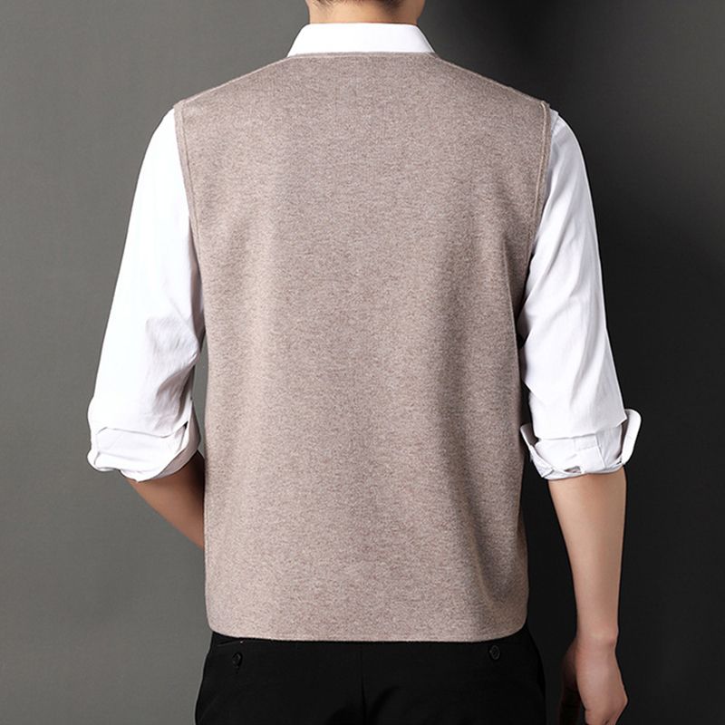🌟Business Style🌟Men's Fashion Knitted Button Wool Sweater Vest