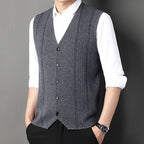 Men's Cozy Button Down Knitted Vest