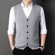 🌟Business Style🌟Men's Fashion Knitted Button Wool Sweater Vest