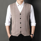 Men's Cozy Button Down Knitted Vest