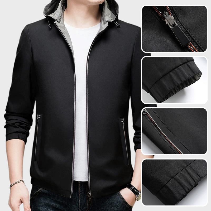 💥BIG SALE💥✨Men's Reversible Jacket with Removable Hood