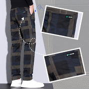 🌟Men's Multi-Pocket Plaid Casual Pants👖