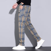🌟Men's Multi-Pocket Plaid Casual Pants👖