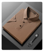 🎁👔 50% OFF NOW! Men's Ice Silk Cuffs and Chest Dual Graphic Short Sleeve🔥🔥