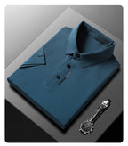 🎁👔 50% OFF NOW! Men's Ice Silk Cuffs and Chest Dual Graphic Short Sleeve🔥🔥