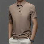 🎁👔 50% OFF NOW! Men's Ice Silk Cuffs and Chest Dual Graphic Short Sleeve🔥🔥