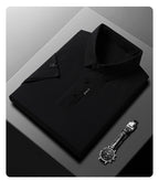 🎁👔 50% OFF NOW! Men's Ice Silk Cuffs and Chest Dual Graphic Short Sleeve🔥🔥