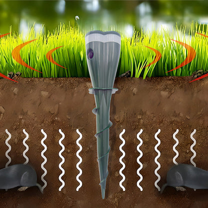 🌸Spring Sale ☘️Outdoors Solar Powered Waterproof Screw Mole Repellent